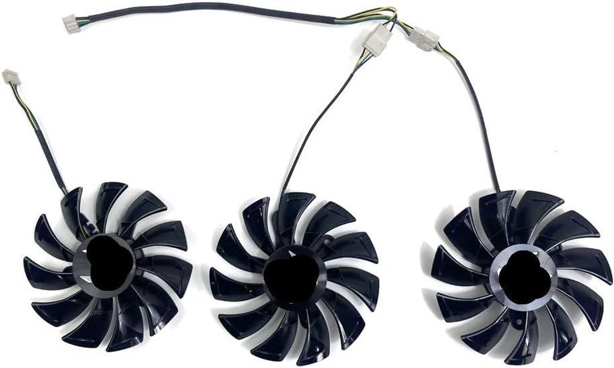 Grafische kaart ventilator - GPU koeler - Component vervangen - Stille werking - 87mm - Zwart