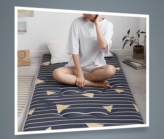 Japanse Tatami Mat - Vloermatras Futon - Comfortabel Slapen - Draagbaar Oprolbaar - 100x200cm - F — afbeelding 2