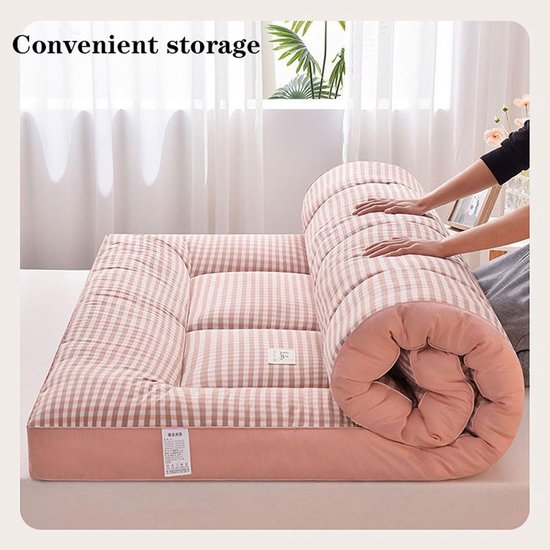 Japanse Futonmatras - Opvouwbaar Matras - Comfortabel Slapen - Extra Dikke Vulling - 180 x 200 cm - Grijs — afbeelding 4