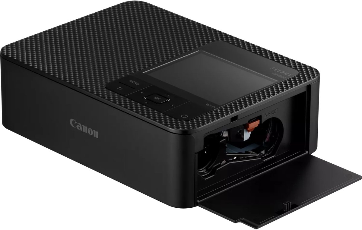 Canon Printer Selphy CP1500 - Mobiele Fotoprinter - Inclusief 54 vel Fotopapier - Zwart — afbeelding 4