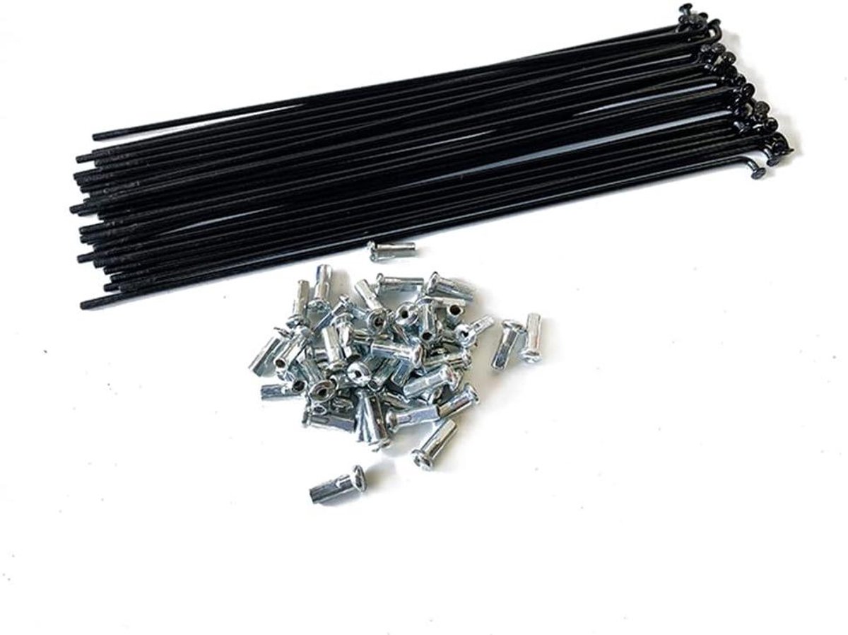 Fietsspaken 40 stuks - Koolstofstaal J-bocht - Wiel reparatie - Duurzaam materiaal - 13G 2.3mm - Zilver