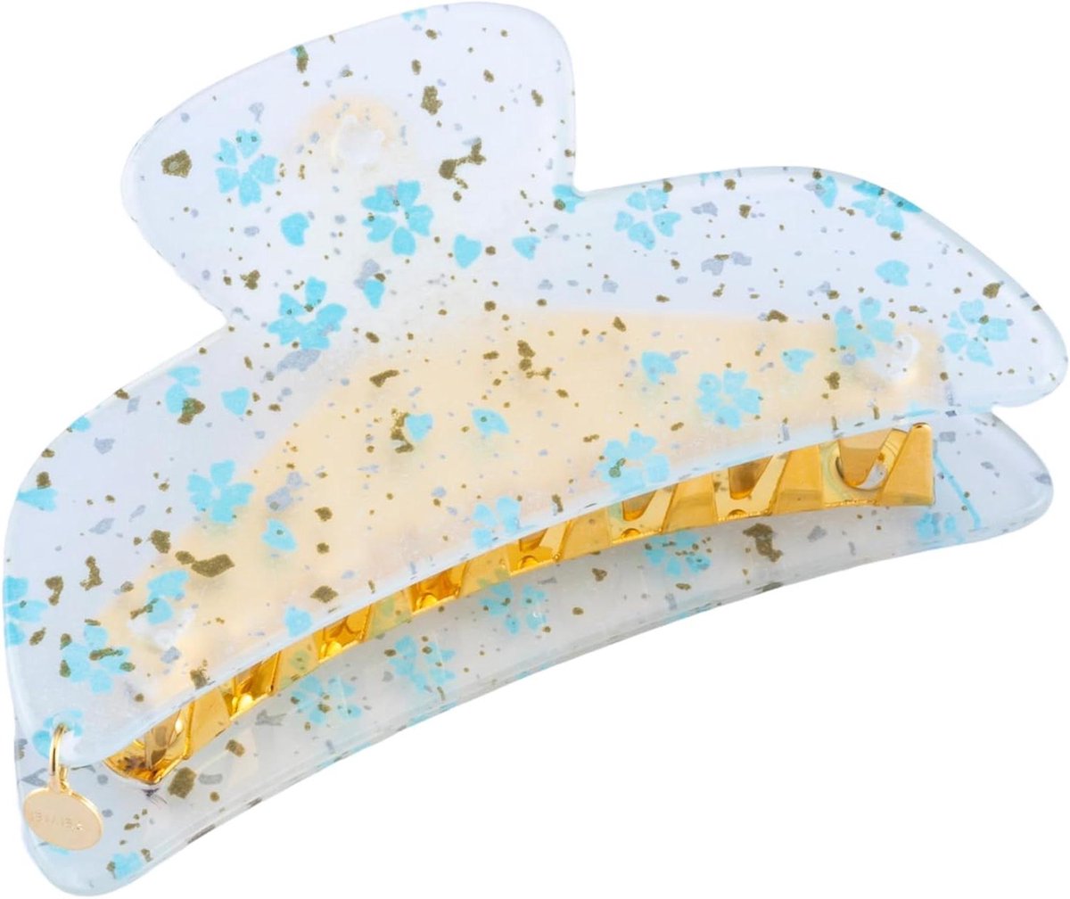 Haarklem Klem - Banaan Clip - Haar Stijlen - Japans Papier Design - 9.7 x 4.8cm - Wit