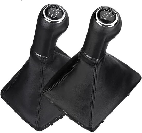 Pookknop Set - Schakelpookhoes Frame - Auto Interieur Upgrade - Ergonomisch Ontwerp - 5-speed - Zwart Chroom — afbeelding 4