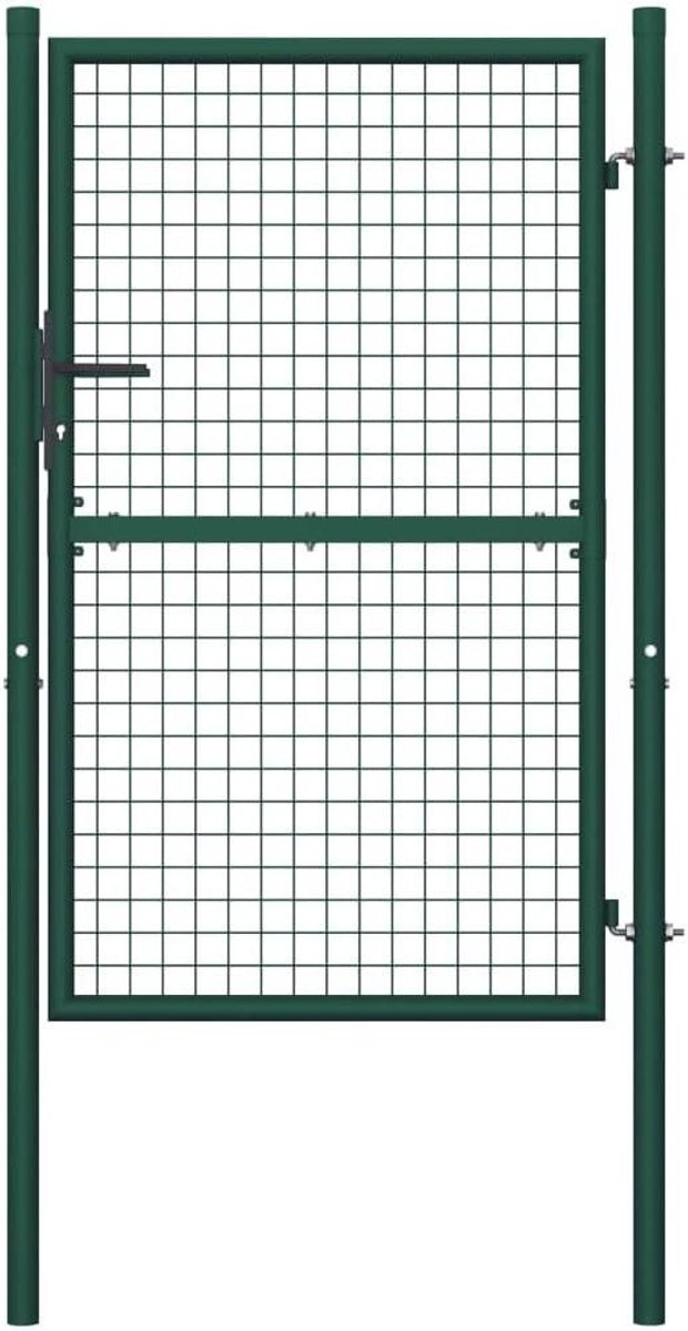 Tuinpoort Staal - Hekwerk Poort - Tuin Afscheiding - Roestbestendig Gepoeierd - 100 x 200 