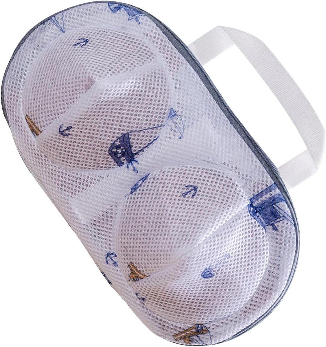 Waszakken Lingerie Gaasnetten Ondergoed Beschermend Wassen Stevige Rits 20x34cm Blauw
