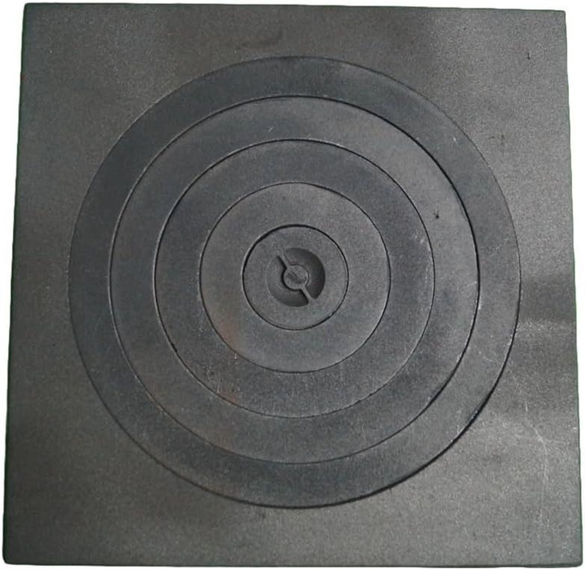 Gietijzeren Plaat - Vuurring - Buiten Koken - Onbehandeld Gietijzer - 52x52 cm - Zwart