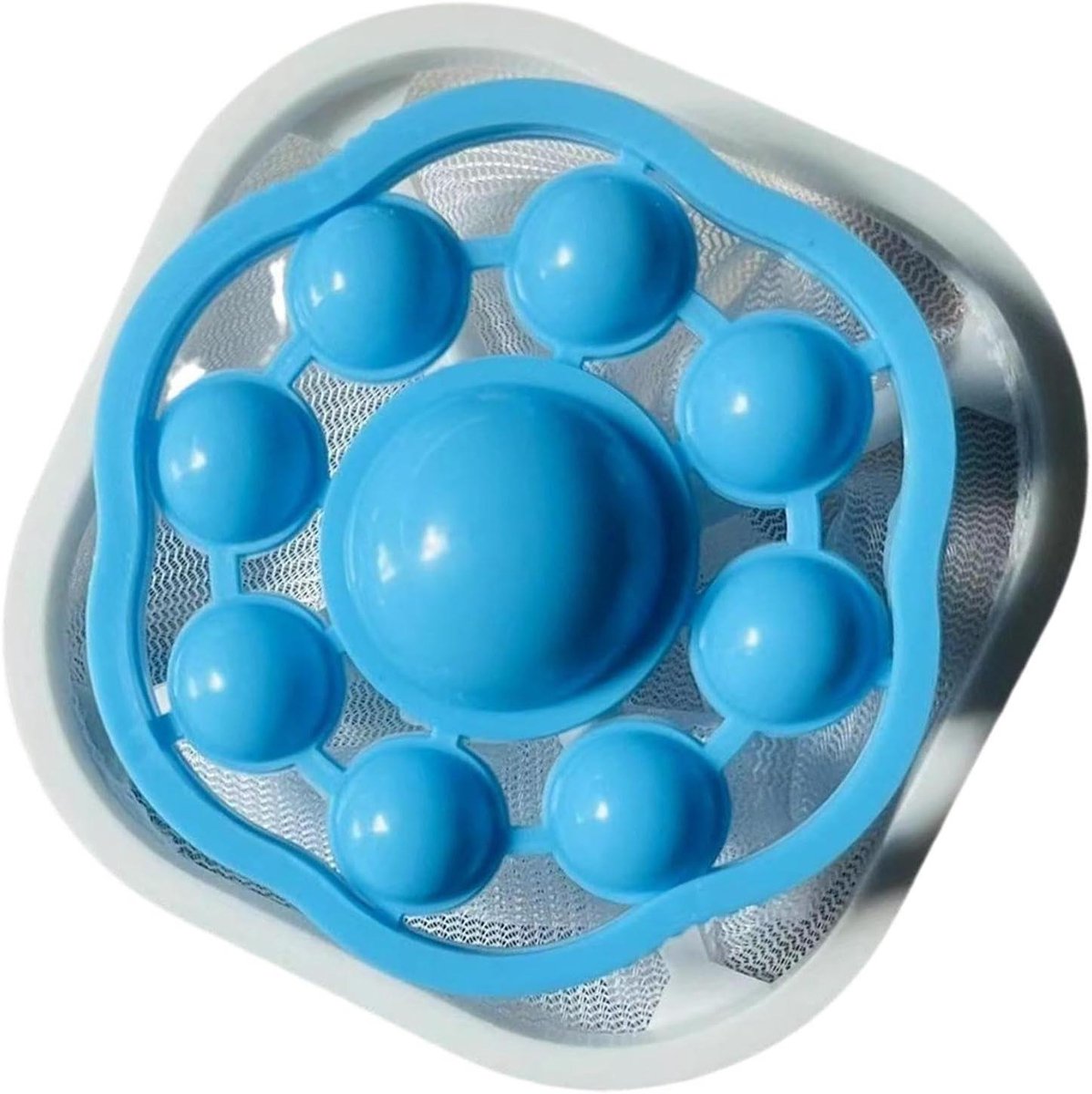 Pluisvanger - Haarfilter Net - Wasmachine Schoonhouden - Voorkomt Verstoppingen - 17 x 9.5 cm - Blauw