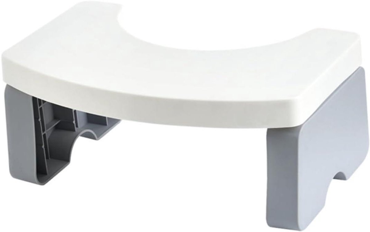 Opstapje Peuter - Opvouwbare Kruk - Veilige Zithulp - Antislip Onderkant - 395x215cm - Wit