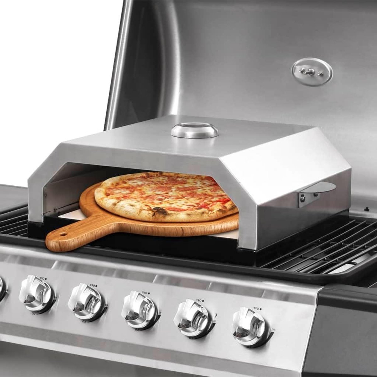 Pizza Oven Buitenoven Steenoven Luxe Buiten Koken Inclusief Pizzasteen 49 x 35 x 15.5 cm