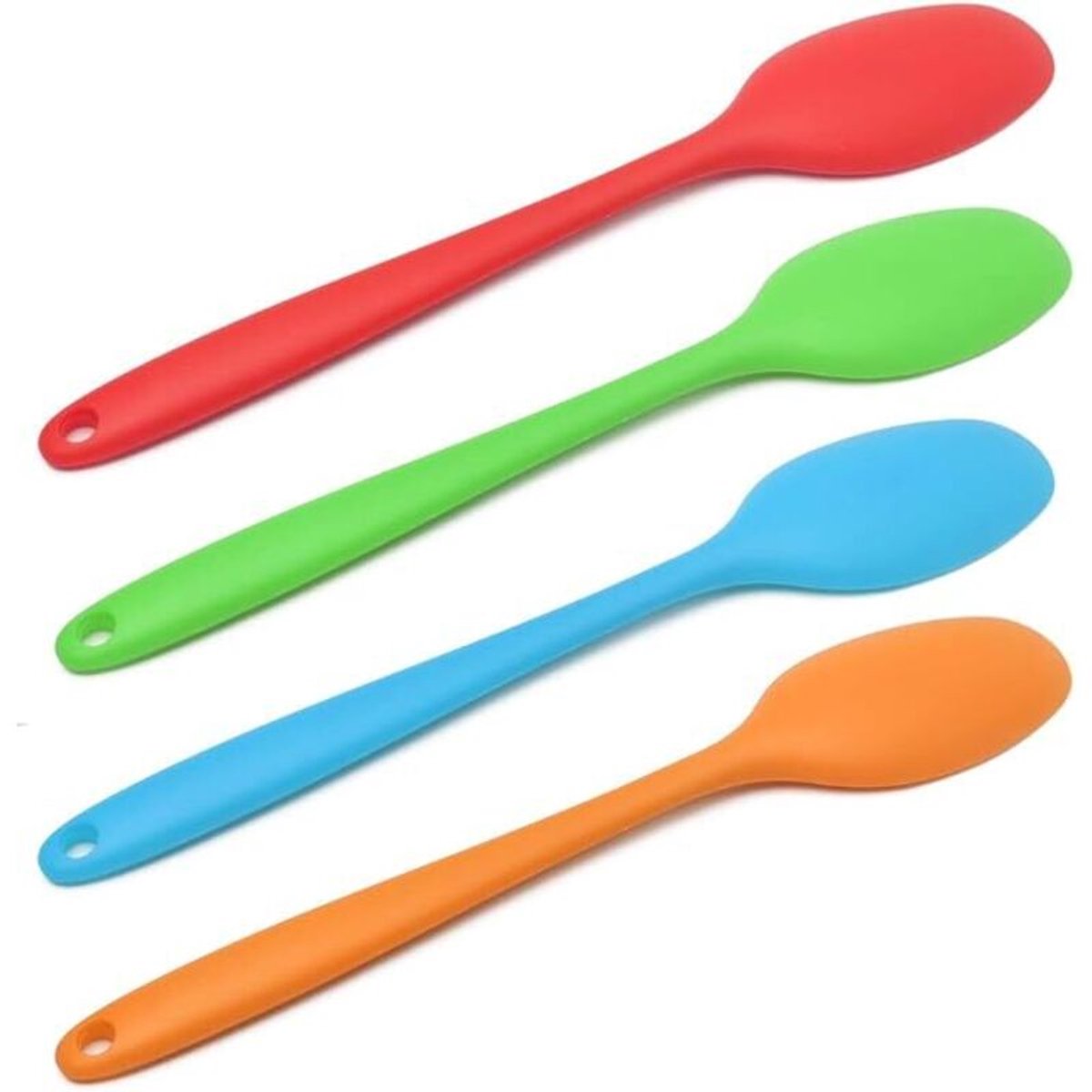 4-delige set van 28 cm hittebestendige siliconen kooklepels