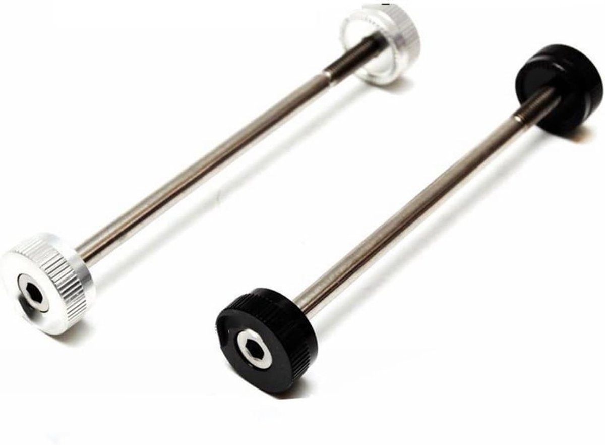 Fiets Snelspanner - Wiel As - Fiets Onderhoud - Ultralicht Gewicht - Tot 135 mm - Zwart