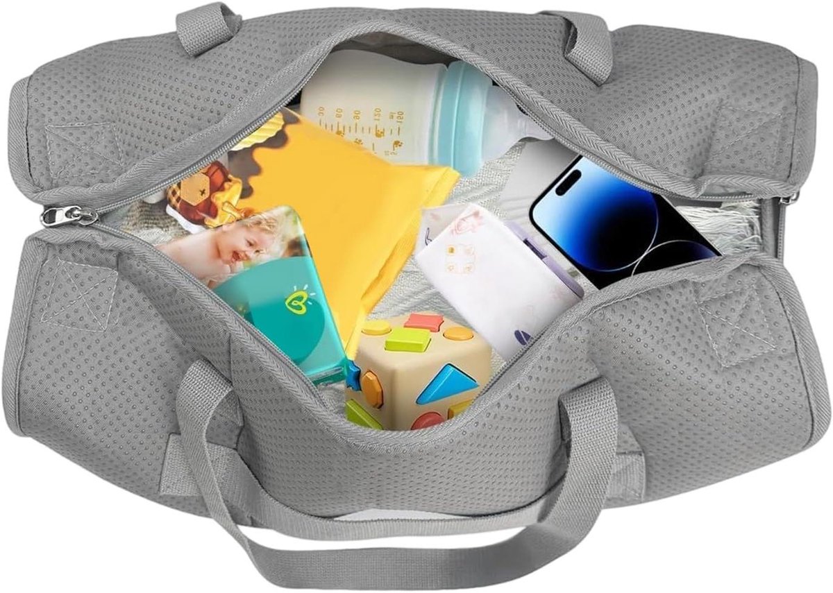Vliegtuig Bed Peuter - Reis Organizer - Comfortabel Reizen - Opvouwbaar Ontwerp - 76 x 43 cm - Grijs