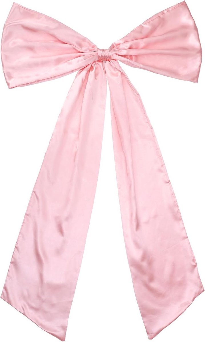 Grote Satijnen Strik Achtergrond Wanddecoratie voor Feestjes, Bruiloften en Babyshowers - Schattige Roze Versiering