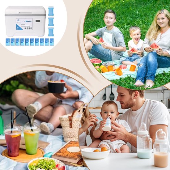 Koeltas - Thermobox - Eten meenemen - Temperatuurweergave - 8 liter - Enkel kenmerk — afbeelding 3
