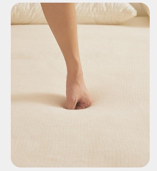 Japanse Futonmatras - Dikke Slaapkussen - Comfortabel Slapen - Oprolbaar en Opvouwbaar - 200 x 230 cm - Katoen — afbeelding 4