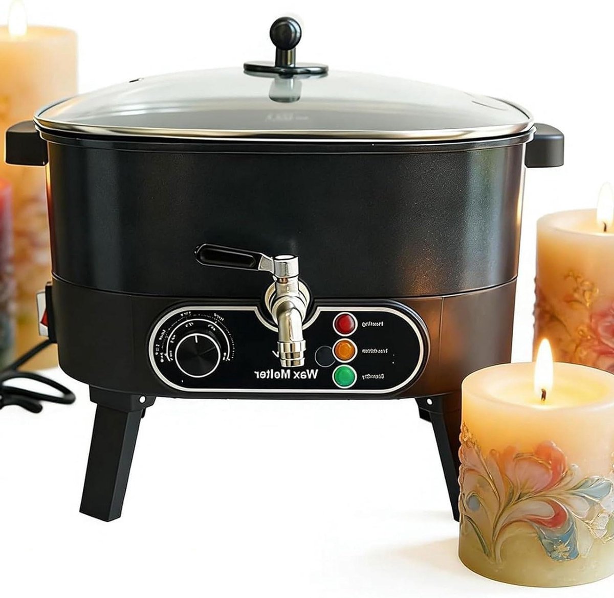 Kaars Wax Smelter - Wax Melter - Kaarsen Maken - Nauwkeurige Temperatuurregeling - 6 Liter Capaciteit - Zwart