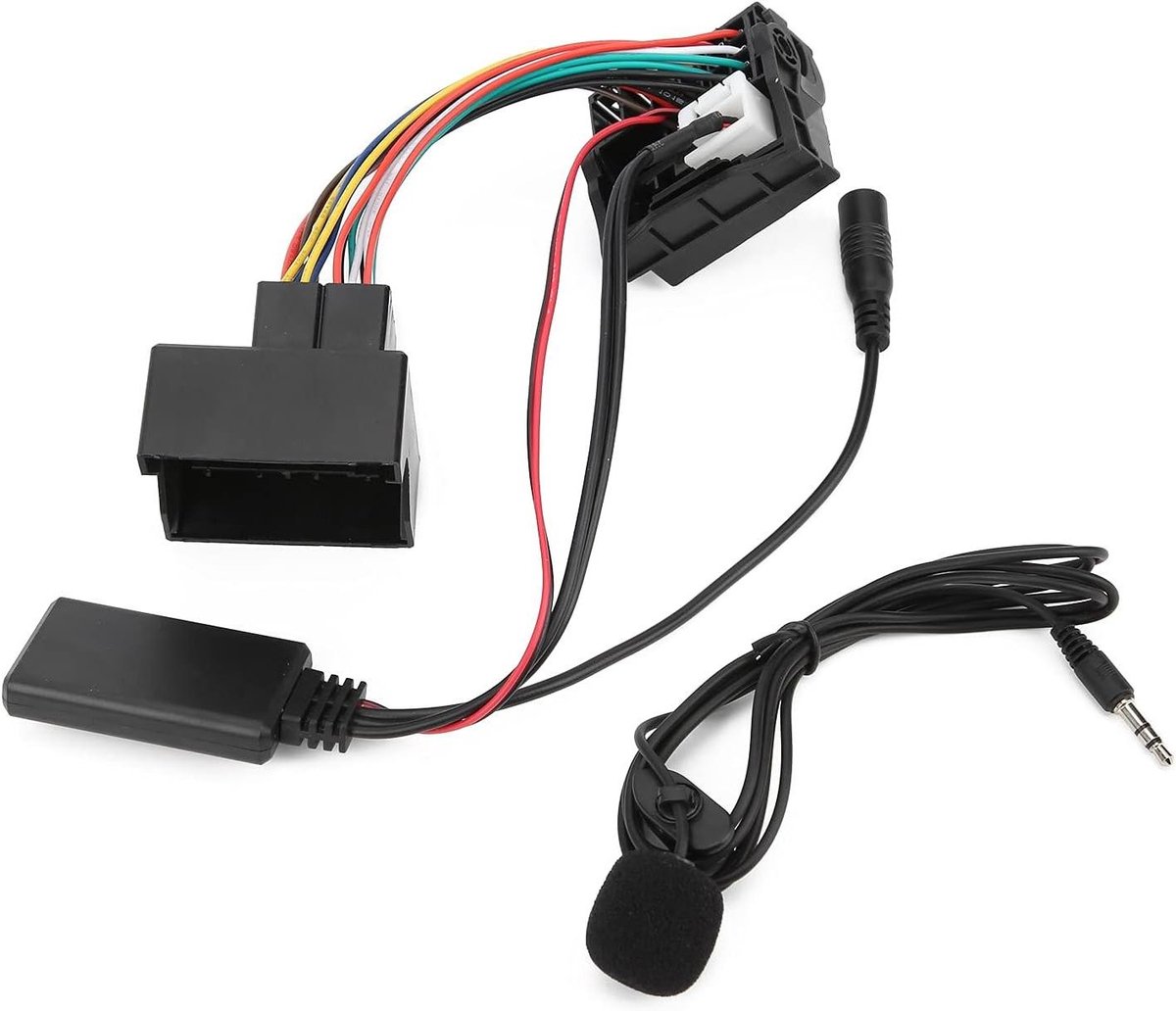 Auto Microfoonadapter - Bluetooth Muziek - Muziek Streamen - Plug en Play - 150 Cm Kabel - Zwart