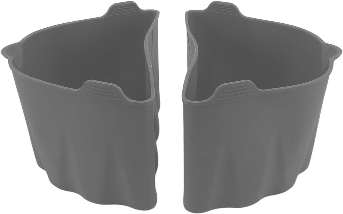 Slowcooker Liners Kookverdeelstuk Twee Gerechten Hittebestendig Siliconen 6-7QT Grijs