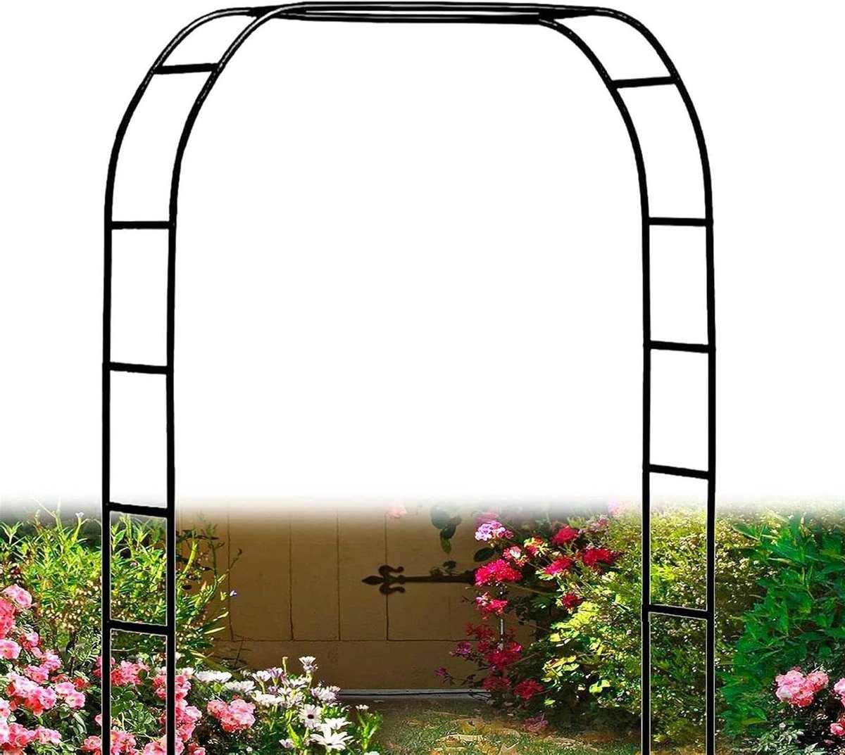 Metalen Tuinboog - Rozenboog Decoratie - Tuin Aankleden - Weerbestendige Coating - 120-350 cm - Zwart