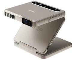 Aurzen - Zip - Mini Beamer - Pocket-Size - 720p - 100 ANSI Lumen - Auto Focus & Auto Keystone - 5.000 mAh Batterij - Draai- & Spiegelbaar - Ultradraagbare Projector - Goud