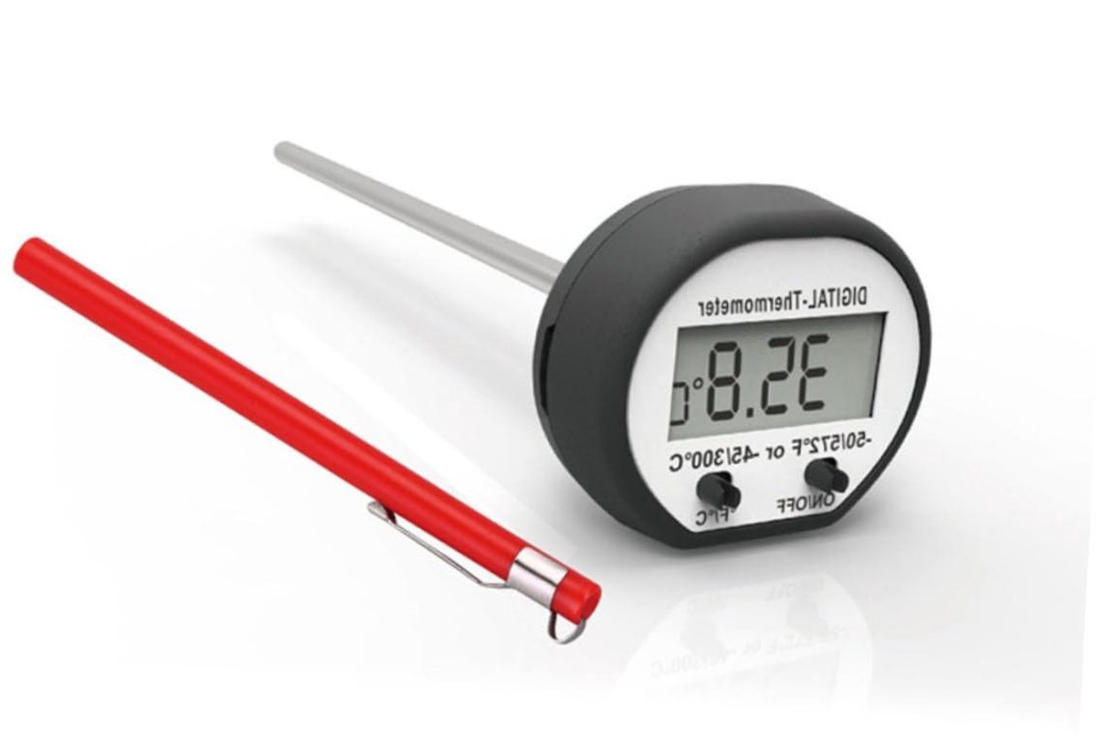 Digitale Oventhermometer - Vleesthermometer Bakthermometer - Nauwkeurig Koken - Wifi Connectiviteit - 14.5 cm - Zwart