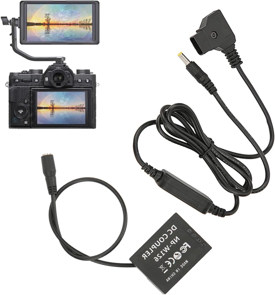 Dummy Batterij - Voeding Adapter - Continu Filmen - Volledige Decodering - 1 Stuk - Zwart