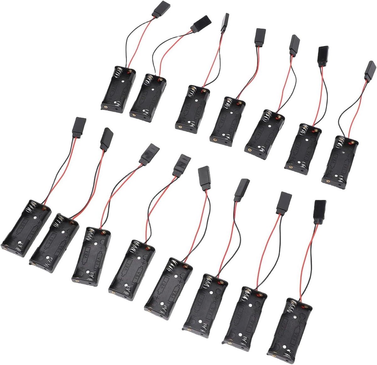Batterijhouders - Batterijboxen - Projecten - Dikke Draad - 15 Stuks - Zwart