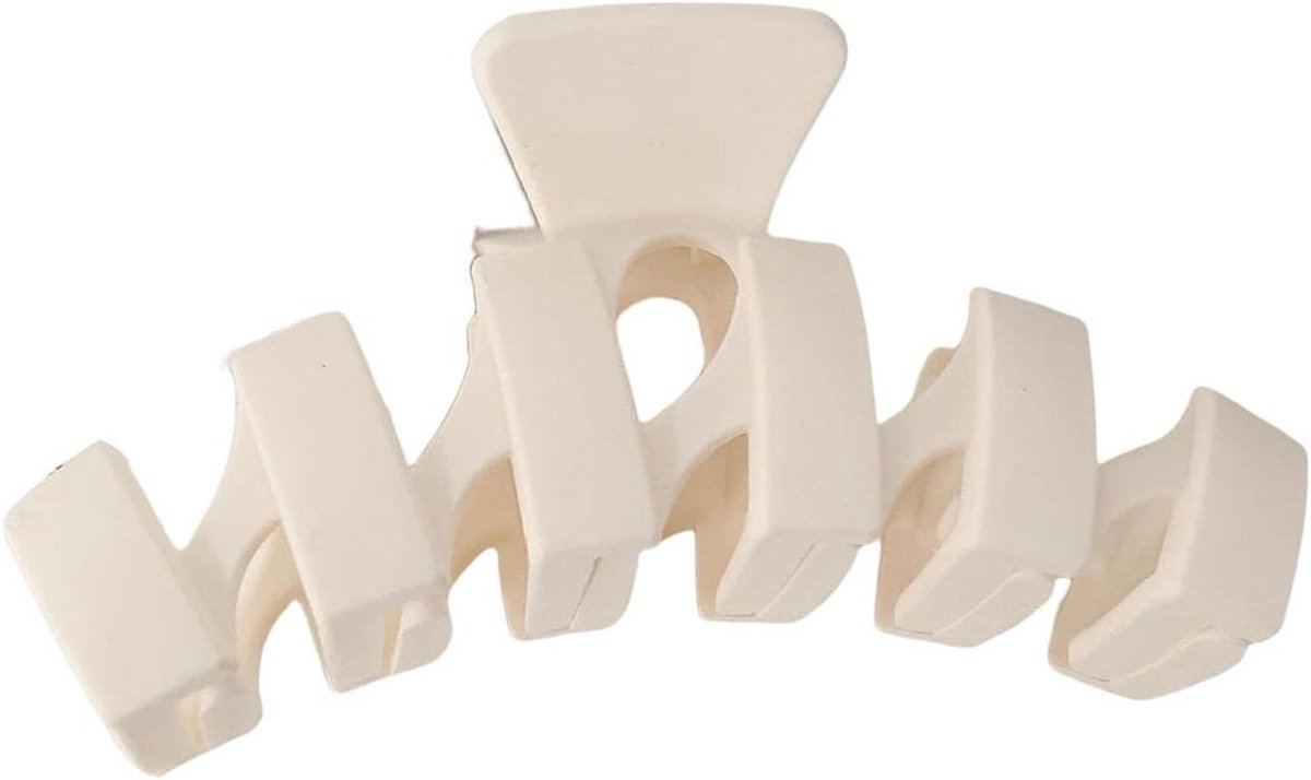 Big Hair Clip Geschenk Mode Vrouwen Grote Haarklauw Barrette Beige