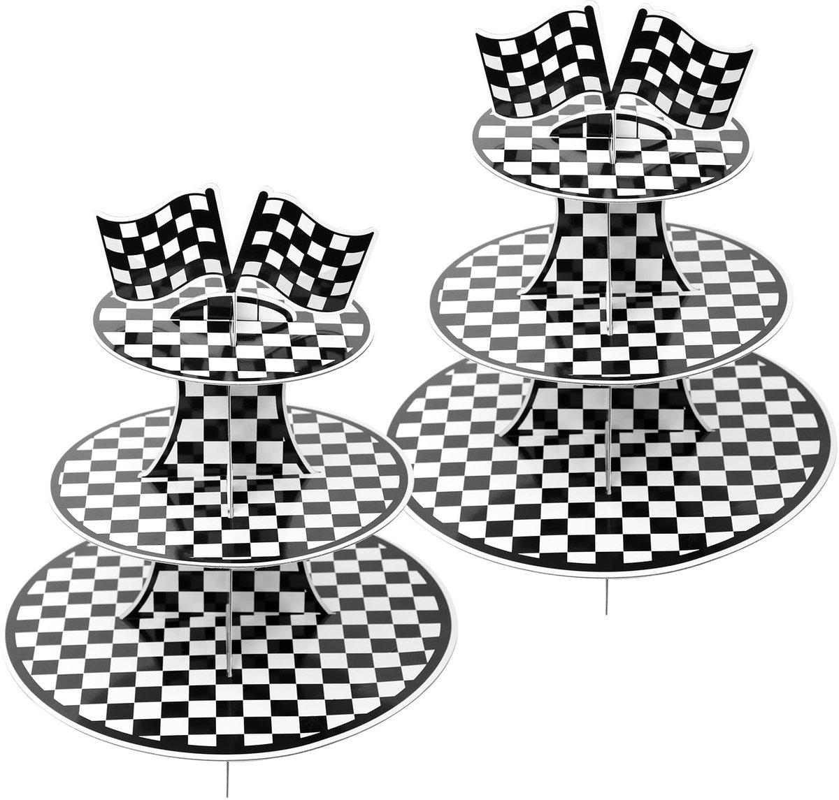 Cosensi - Raceauto Cupcake Standaard Decoratie voor Verjaardagsfeestje met Thema
