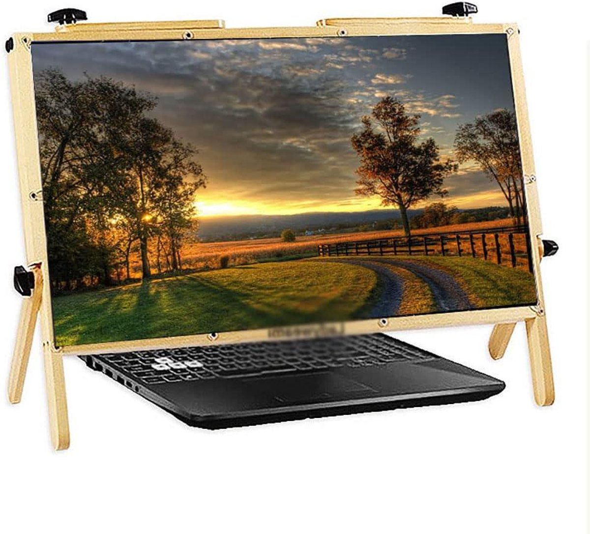 Schermversterker Laptop - Telefoon Vergrootglas - Films Kijken - 3D Beeldweergave - 22 Inch - Houtkleur