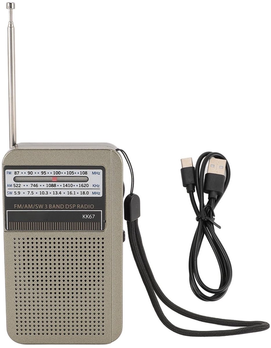 Innovra - Draagbare SW-radio - Compacte noodradio - Met telescopische antenne - Voor binnen en buiten - Ingebouwde luidspreker - Ideaal voor avontu