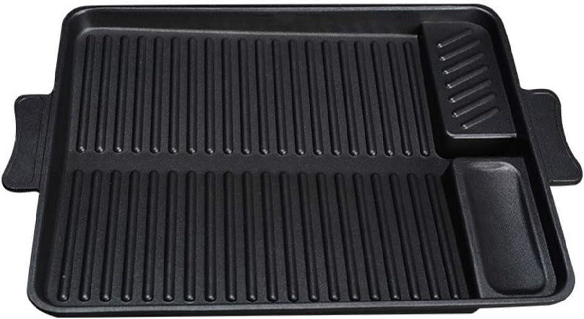 BBQ Bakplaat - Grillplaat - Buiten Koken - Anti-aanbaklaag - 32.5 cm - Zwart