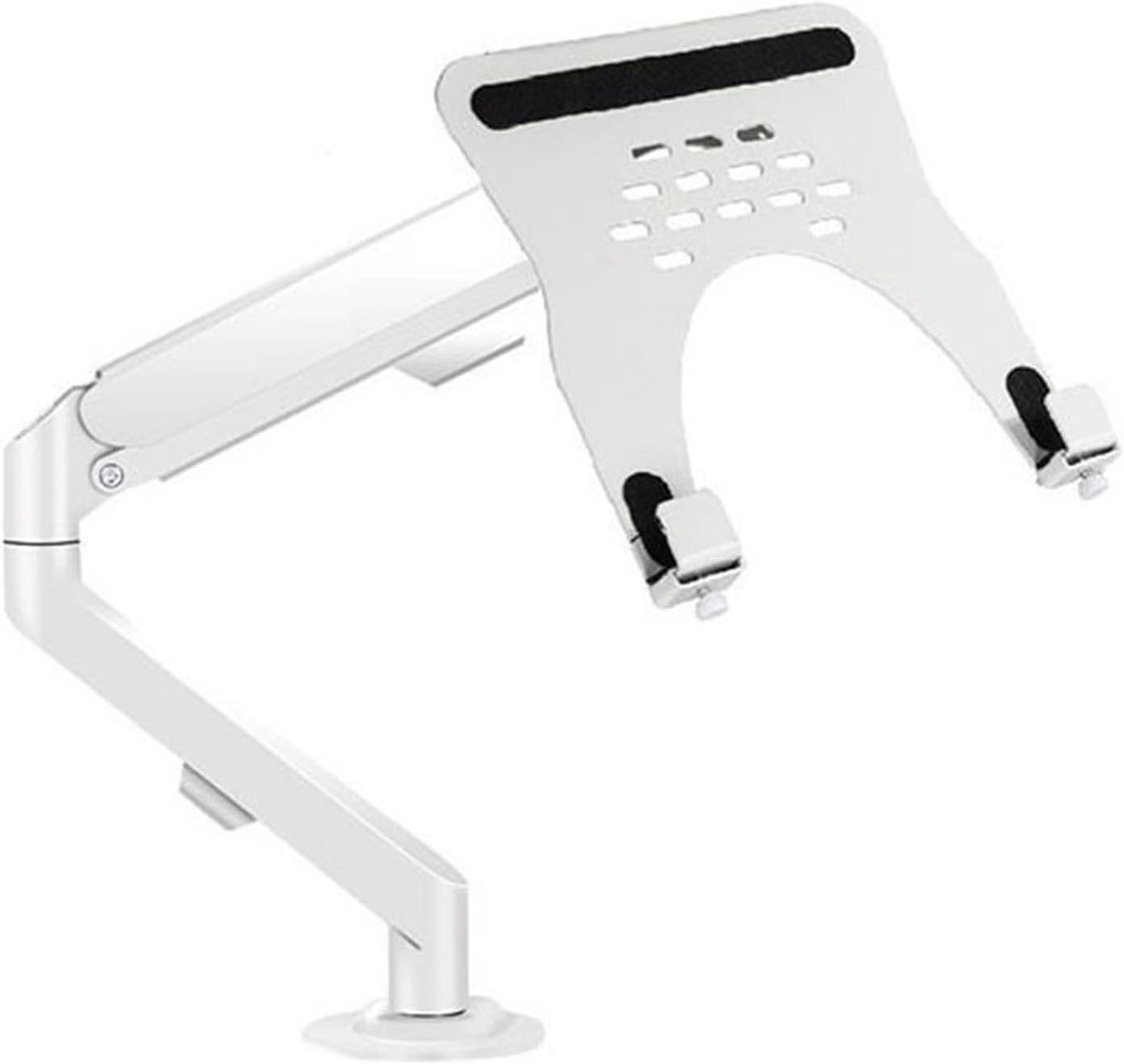 Monitorarm - Laptoparm - Ergonomisch Werken - Gasveer Verstelbaar - 17-30 inch - Wit