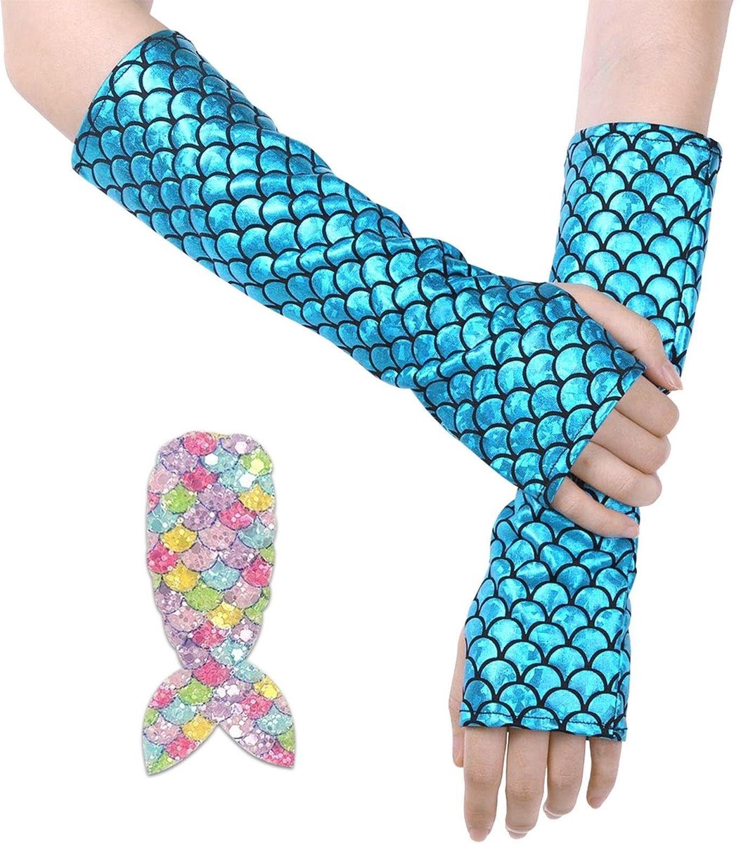 Dailygoods - Visschaalhandschoenen en Haarspeld voor Feestaccessoires