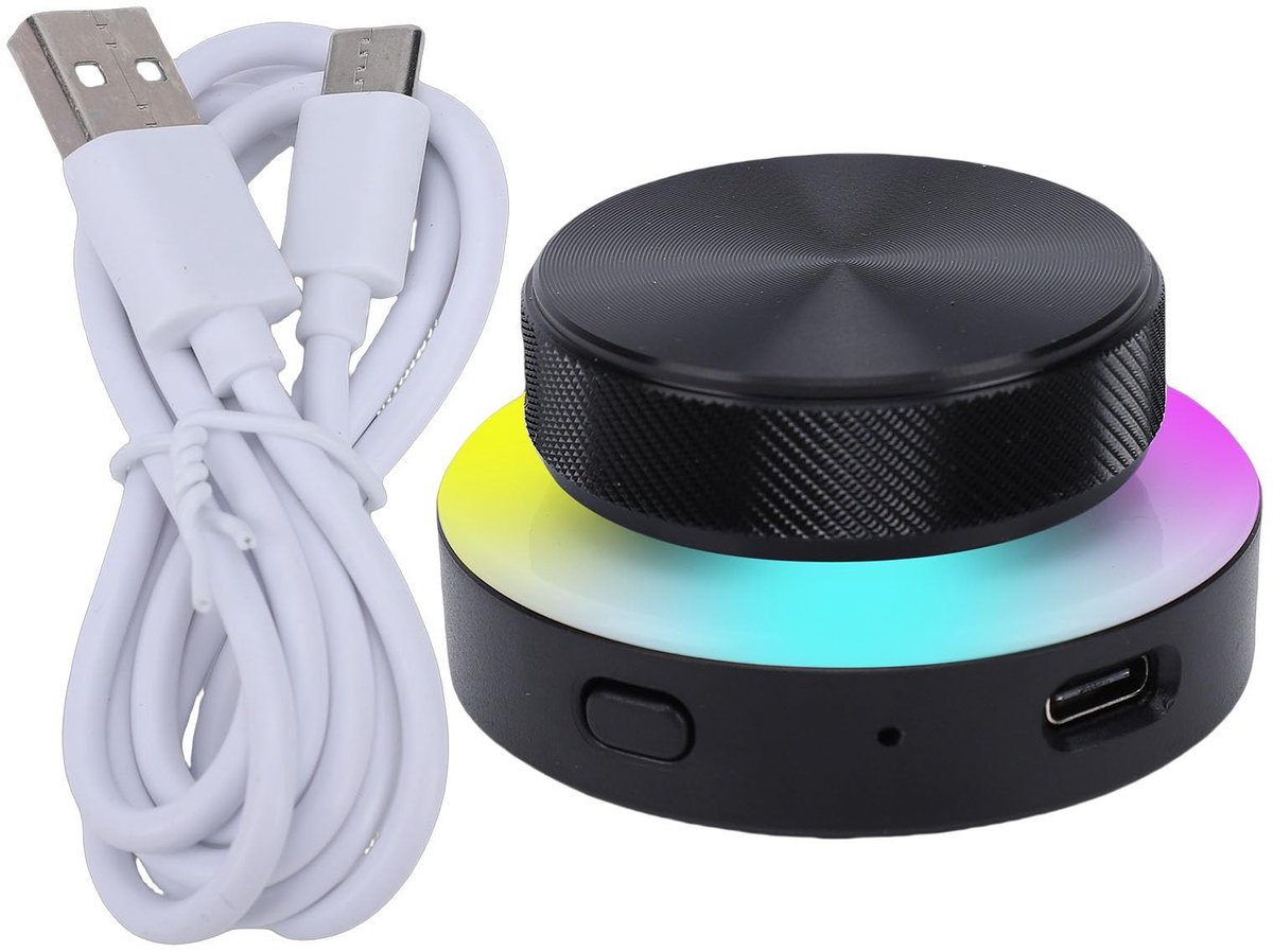 Dailygoods - Draadloze Knop Controller met RGB Verlichting voor Media
