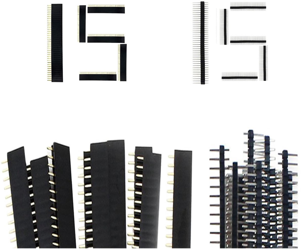 Dailygoods - Set van 30 Stuks 10-pins Header voor PCB Verbindingen