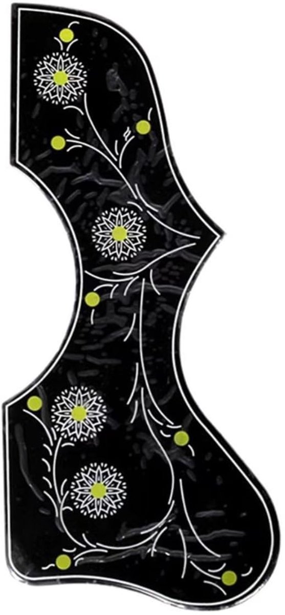 Dailygoods - Akoestische Gitaar Slagplaat Sticker met Bloem Design
