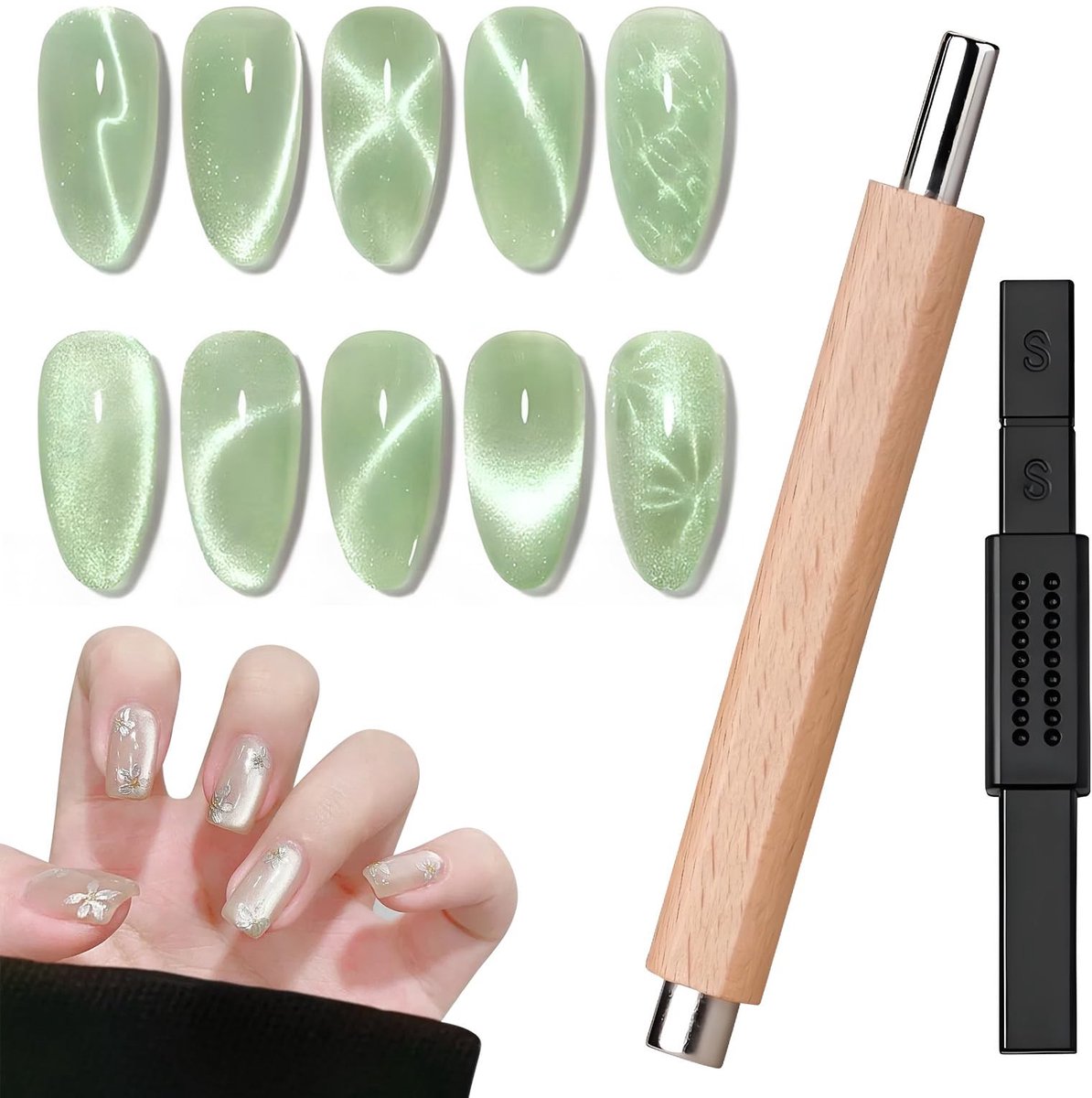 Dailygoods - Set van 2 Magnetische Gereedschappen voor Nagelkunst