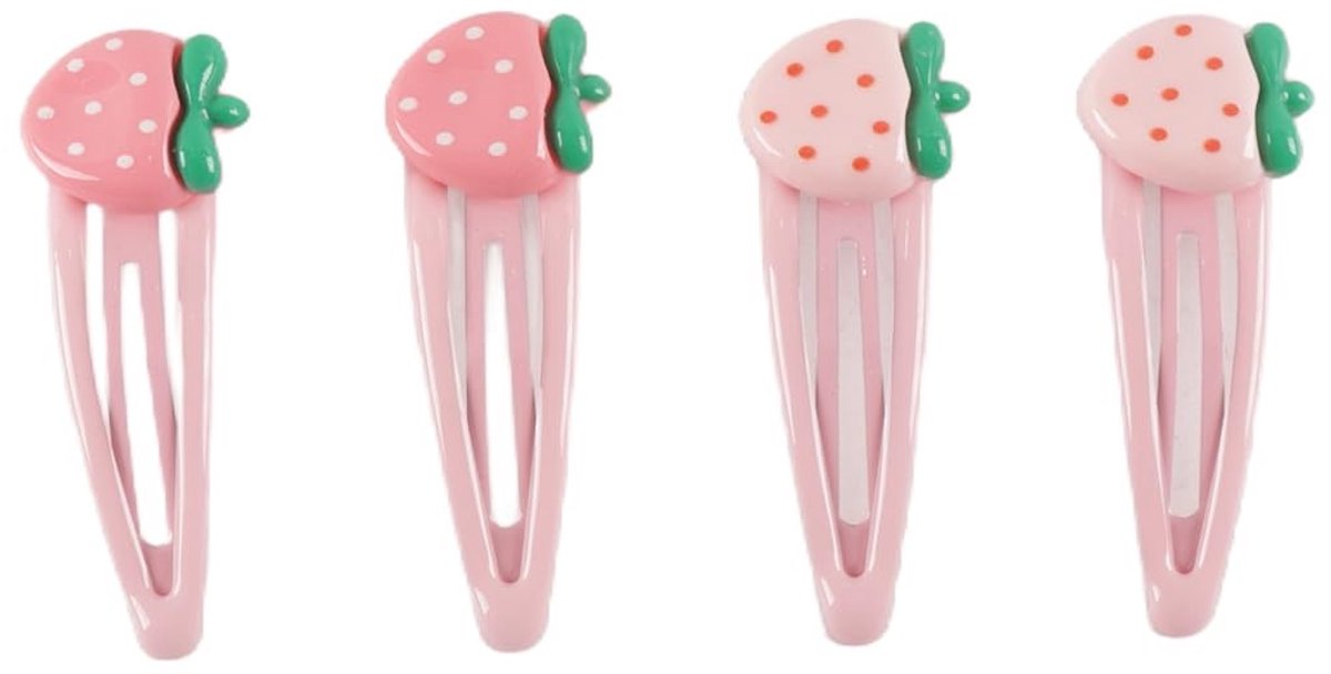 Dailygoods - Set van 4 Aardbeien Haarspeldjes voor Meisjes