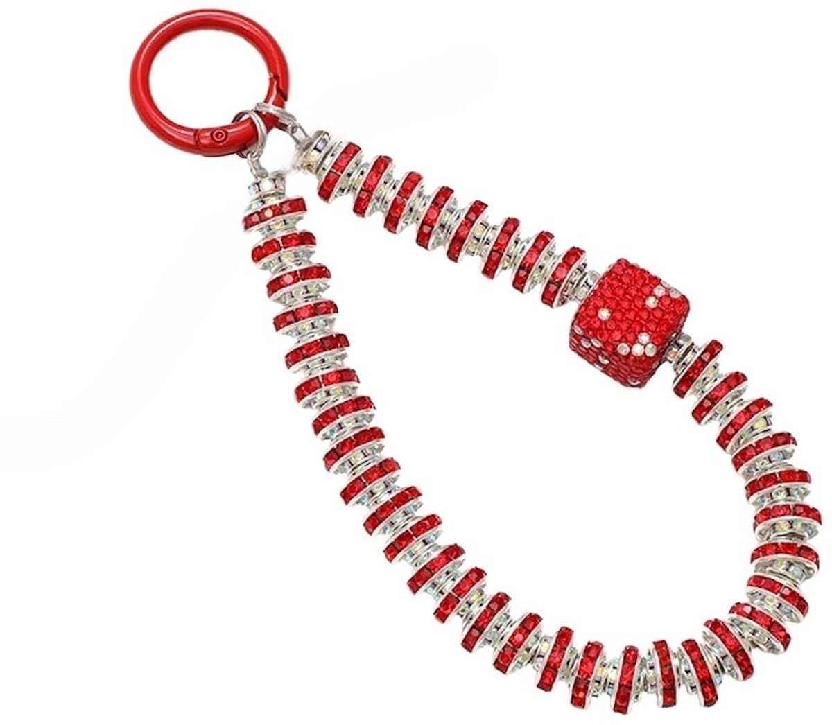 Dailygoods - Universele Telefoonketting met Strass Parels