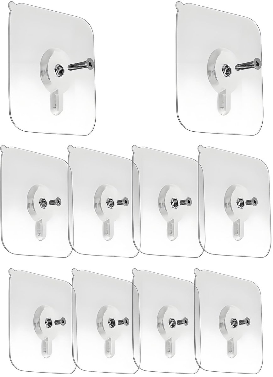 Dailygoods - Set van 20 Zelfklevende Haken voor Muurdecoratie