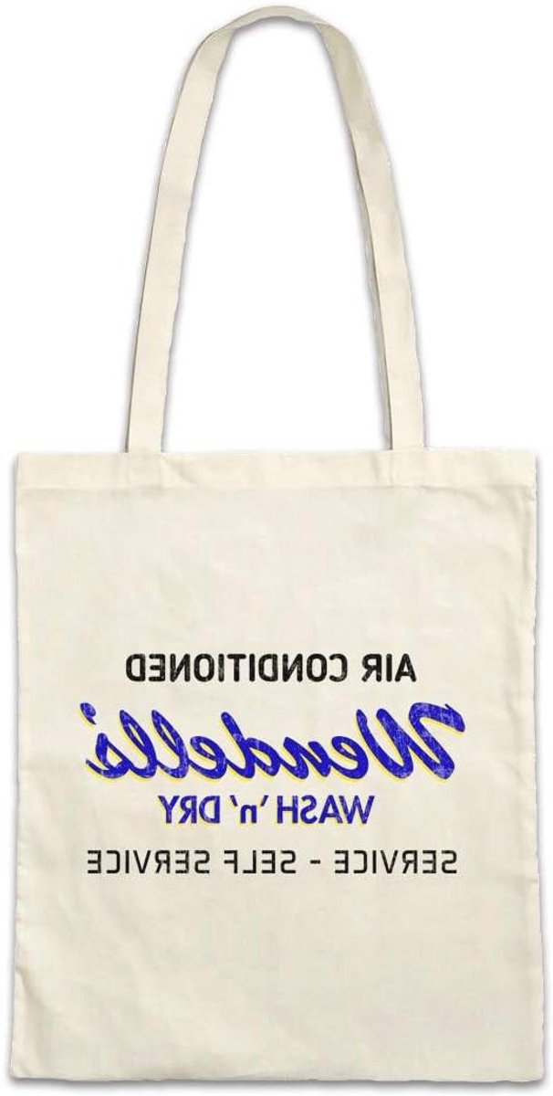 Boodschappentas - Schoudertas Tas - Boodschappen Doen - Hoge Kwaliteit Print - 38x42 cm - Beige