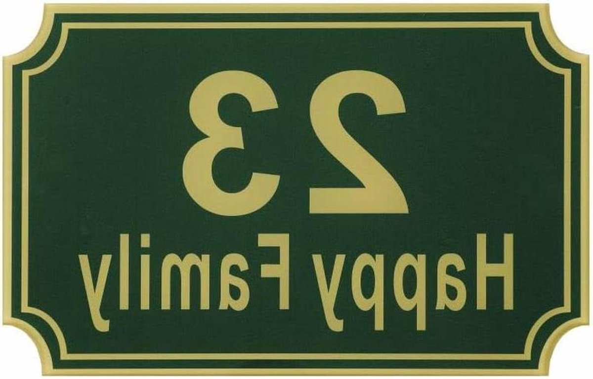Huisnummer Plaat - Adresbord Deur - Huis Nummering - Waterdicht Metaal - 250x175mm - Zwart