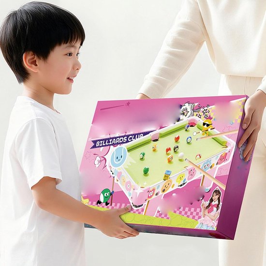 Mini Pooltafel - Kinder Biljart - Interactief Spelen - Draagbaar Tafelblad - 51x32 cm - Niet gespecificeerd van mini — afbeelding 3