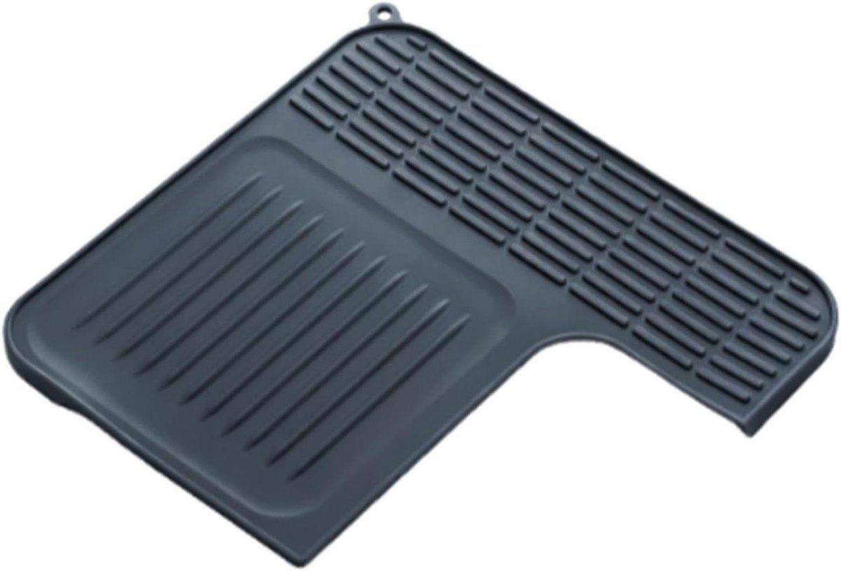 Koffie Corner Mat - Antislip Siliconen - Koffiebereiding Thuis - Waterdicht Hittebestendig - 32x30 cm - Donkerblauw