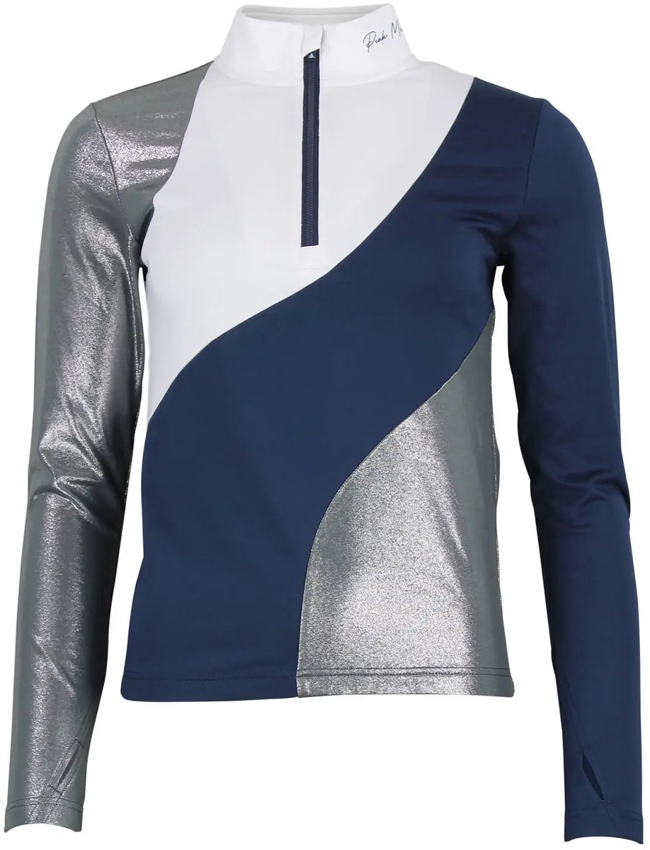 Peak Mountain Dames met lange mouwen zip T-shirt Peak Mountain Aramis zeezilver