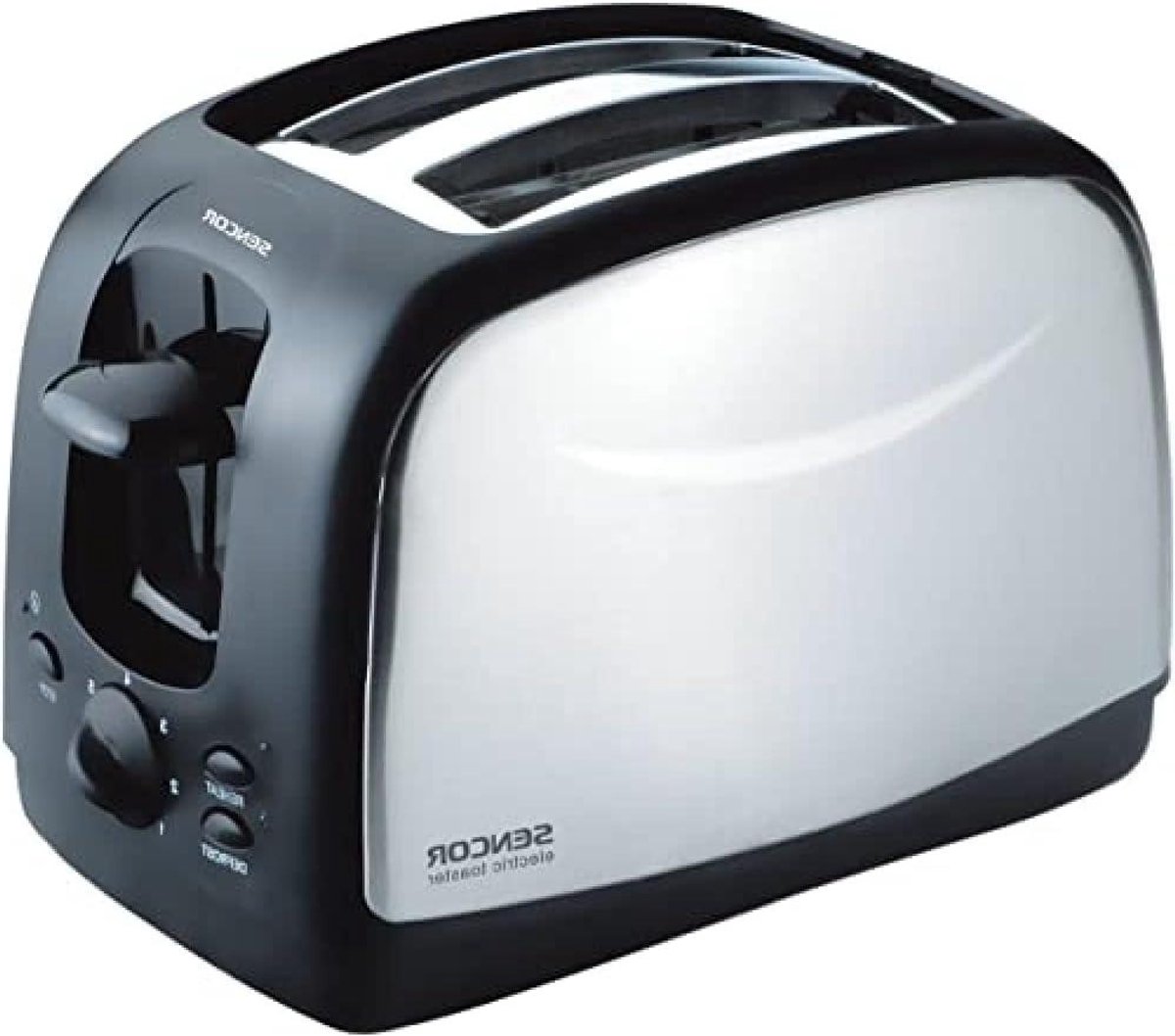 Broodrooster - Toastapparaat - Ontbijt Maken - 7 Bruiningsniveaus - 2 Sneden - Zwart Roestvrij Staal