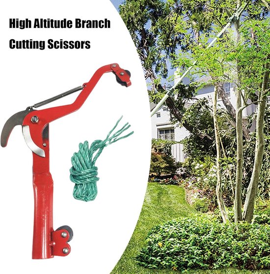 Hand Snoeischaar - Takkenknipper Takkenschaar - Tuinonderhoud Snoeien - Dubbel Katrolsysteem - 30x23cm - Rood — afbeelding 5