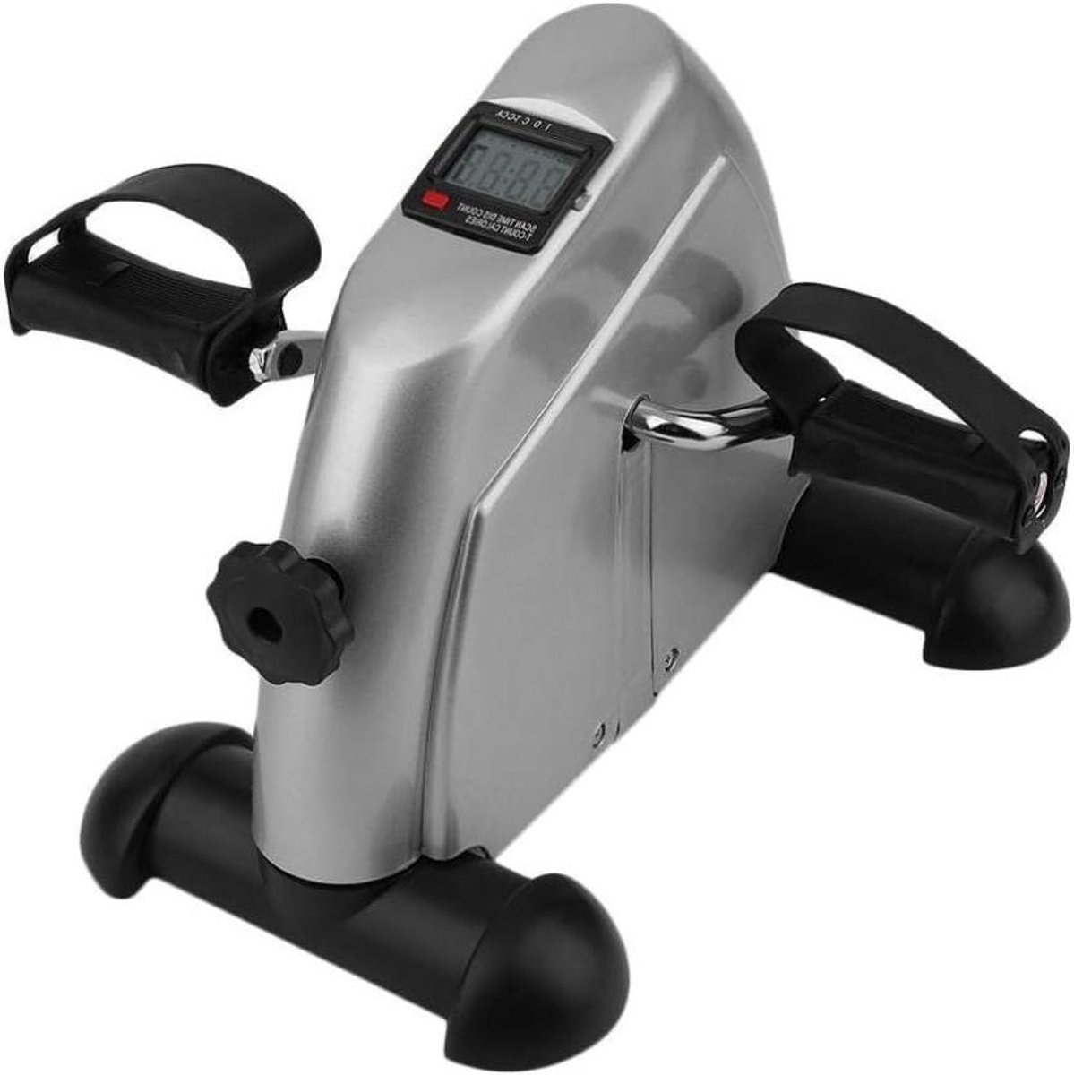 Mini Hometrainer - Pedaal Trainer - Thuis Fitness - Verstelbare Weerstand - 35x40x30cm - Zilver