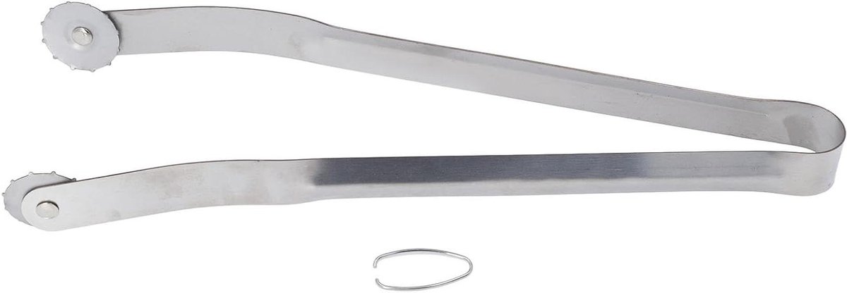 BBQ worsttang - Grilltang metaal - Worsten grillen - Lange handgreep - 45 cm - Zilver